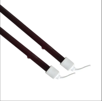 Élément de lampe de séchage infrarouge en verre de quartz blanc, 110 V, 650 W, longueur 600 mm, pour séchage de peinture