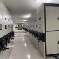 Système de compactage mobile moderne à haute densité, armoire de classement avec étagères réglables pour entrepôts et bibliothèques