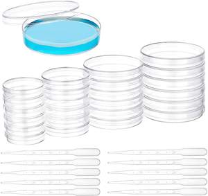 Prato de plástico descartável esterilizado, 90x15mm dois quartos petri dish 60mm 35mm 150mm - Product Image 3