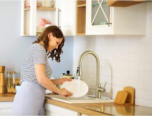 Brushed Gold Kitchen <strong>Faucet</strong> with Pull Down Sprayer, Single Handle <strong>RV</strong> Kitchen Sink <strong>Faucet</strong> with Pull Out Sprayer - Product Image 6