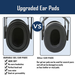 Almohadillas de gel para los oídos, almohadillas de espuma viscoelástica de repuesto para auriculares 3M <span class=keywords><strong>Peltor</strong></span>, protectores auditivos (1 par) - Product Image 4