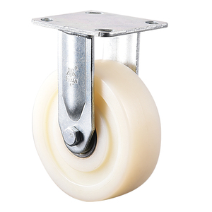 Rueda Giratoria Industrial de Acero de Alta Resistencia VIMA, Blanca, de 6 y 8 Pulgadas, sin Bloqueo, con Placa Fija de PA - Product Image 1