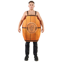 Costume de scène Oktoberfest de Munich, tenue d'Halloween, déguisement baril de bière, vêtements de cosplay, tenue de performance pour fête, en polyester, style urbain