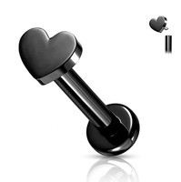 Bijoux en titane ASTM F136 G23 à filetage interne pour piercing au nez, au lèvre, au cœur, au cartilage de l'oreille, au tragus, au lobe, au labret