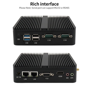 มินิพีซีอุตสาหกรรมไร้พัดลม พร้อม Intel Celeron N100 พอร์ต LAN คู่ RS232 พอร์ต USB 4 ช่อง แรม 4GB SSD 128GB สำหรับระบบอัตโนมัติในโรงงาน - Product Image 2
