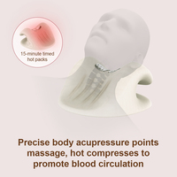 Phenitech Civière chauffante pour le cou avec taie d'oreiller de thérapie magnétique Oreillers relaxants pour le cou et les épaules Dispositif de traction cervicale