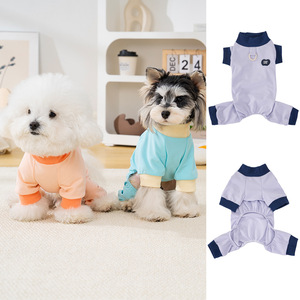 Abbigliamento per Cani Primavera-Estate, Tuta a Quattro Zampe <span class=keywords><strong>con</strong></span> Anello a D, <span class=keywords><strong>Pigiama</strong></span> Semplice e Morbido per Cani e Gatti di Piccola Taglia - Product Image 1
