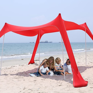 Bãi Biển Lều Mặt Trời Nơi Trú Ẩn Siêu Windproof Lớn Ngoài Trời Di Động Bóng Râm Tán Bao Cát Cho Gia Đình Du Lịch Tarp - Product Image 3