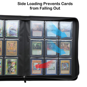 Raccoglitore Rigido Premium a 9 Tasche con Cerniera <span class=keywords><strong>per</strong></span> Carte Collezionabili Sportive, TCG, Biglietti da Visita e Carte RFID - Compatibile con Toploader Standard - Product Image 3