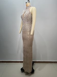 A10804 Migugarment 2025 Elegante Party-Abendkleider Boutique-Stil Perlen Pailletten Bestickt Cut-Out Design Bodycon Maxikleider - Product Image 6