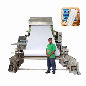 fábrica de máquinas de produção recicladas de papel higiênico em rolo enorme de alta velocidade