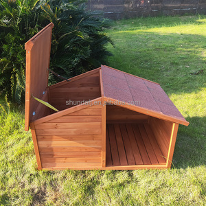 SDD011 Casa para <span class=keywords><strong>Perros</strong></span> de Exterior al por Mayor, Jaula de Madera Moderna de Lujo <span class=keywords><strong>Natura</strong></span> con Acabado de Hierro, Resistente a la Intemperie, Piso Elevado para Gatos - Product Image 6