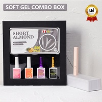 Kit de colle pour ongles en gel à presser, faible MOQ, marque privée, super adhésif, combo de vernis gel UV pour capsules d'ongles, vernis gel souple non toxique sans trempage