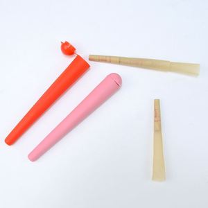 Custom 120mm bianco tubo di plastica di colore rosa ermetico sigaro contenitore PP portatile un pezzo conico rotolo di fumo tubi - Product Image 2