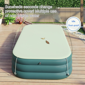 Piscine gonflable pliable extérieure avec toboggan pare-soleil pour jeux d'eau pour enfants prend en charge les leçons de <span class=keywords><strong>natation</strong></span> pour enfants - Product Image 4