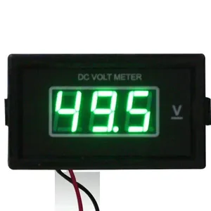 Voltímetro Digital con pantalla LED de 0-100V, medidor de Panel de voltaje, CC, azul, rojo y verde