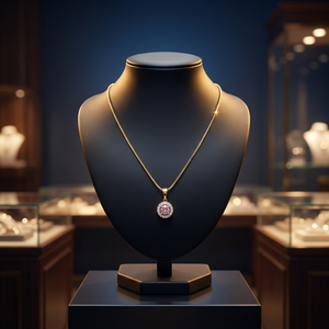 9K Yellow Gold Lab Grown Diamond Filled Pendant Necklace Brilliant Cut Snake <b>Chain</b> Classic Women's Everyday & Party Wear Jewelry - Product Image 5