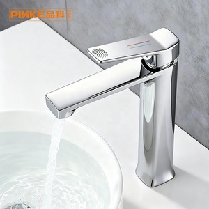 Robinet mélangeur moderne monocommande chaud/froid en alliage de zinc chromé avec cartouche céramique pour lavabo - Product Image 2