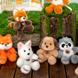Serie di <span class=keywords><strong>Peluche</strong></span> Animali Selvatici Carini, Morbidissimi in Cotone PP, Portachiavi, Regalo di Compleanno, Giocattoli Imbottiti di Lontra e Koala - Product Image 4