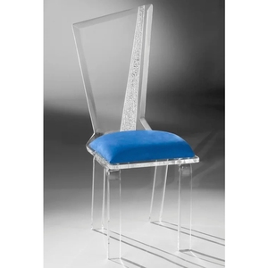 Chaise de salle à manger en plastique acrylique résine moderne vente en gros pour les événements présentoirs produit - Product Image 2