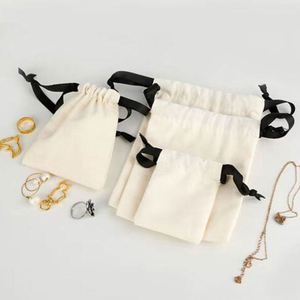 Wholesale Environmentally Friendly Canvas Muslin <b>Drawstring</b> Bag Recycled Cotton Fabric <b>Pouch</b> Natural Cotton <b>Drawstring</b> Bag <b>Pouch</b> - Product Image 5