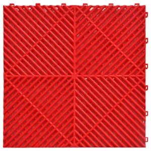 Modern Anti-Slip PP Plastic Interlocking Car Wash Drain Garage Floor Tiles Graphic Design For Mat Solutions