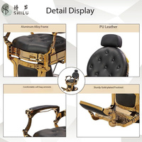 Chaise de salon de coiffure ShiLu ergonomique, durable, hydraulique, en cuir PU, inclinable, réglable en hauteur, rotation à 360 degrés