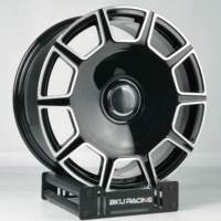 Jantes forgées Bku 5x120 de 23 et 24 pouces, jantes personnalisées de luxe noires brillantes pour Rolls Royce Wraith Ghost Dawn Spectre Phantom Cullinan