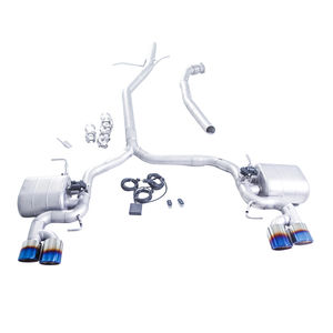 Système d'échappement complet GFC Factory Direct Sale Audi A5 A4 2.0T B9 B9.5 4WD avec tuyau avant + silencieux à soupape Catback et quatre embouts - Product Image 1