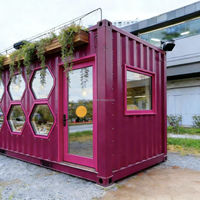 Conteneur de magasin éphémère de 20 pieds et 40 pieds, café, bar, restaurant de restauration rapide, magasin de proximité, kiosque, stand, magasins modulaires préfabriqués