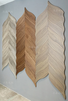 En Forme De ventilateur en Forme De Feuille De Plancher En Bois/Conception Incurvée Plancher En Bois/Panneau De Décoration Murale