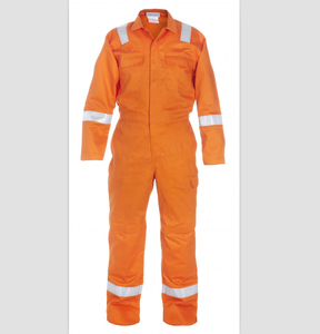 Overol OEM avanzado de algodón FR con cinta reflectante <span class=keywords><strong>Hiv</strong></span> naranja amarillo ignífugo - Product Image 2