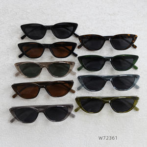 新しい個性的なプラスチック製の小さな楕円形のTR90フレーム、キャットアイシェード、べっ甲柄、ファッショナブルなイレギュラーレトロ偏光サングラス - Product Image 4