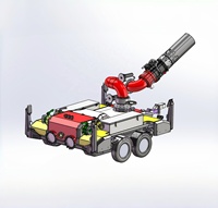 Robot de lutte contre les incendies sur remorque à débit élevé de 30 000 litres/minute