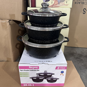 Set di Pentole in <span class=keywords><strong>Alluminio</strong></span> e Granito di Alta Qualità, 6 Pezzi, per Cucinare e Servire, Pentole per Zuppe e Brodi - Product Image 4