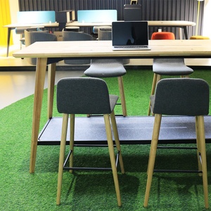 Hot Selling Modern Rectangle Wooden Tea <b>Table</b> Coffee Shop High <b>Stool</b> <b>Bar</b> Chair <b>and</b> Coffee <b>Table</b> Combination Simple Office <b>Table</b> - Product Image 5