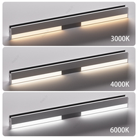 Bande lumineuse LED moderne en aluminium pour porte, à montage en surface, écologique, à intensité variable, Ra80/90, 3000K/4000K/6000K, pour éclairage de placard