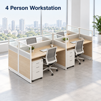 Bureau de travail ergonomique moderne et réglable avec un grand espace de rangement, table de bureau en bois pour zone de travail partagée