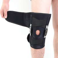 Genouillère médicale avec stabilisateurs latéraux, support de genou ajustable à rotule ouverte pour soulager la douleur des déchirures du ménisque et du LCA, protection en néoprène