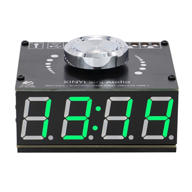 XY-W100L HIFI 100W*2 stereo BT digital power amplifier board module with WIFI timing clock