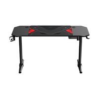 Nouveau modèle de bureau électrique d'usine avec console de jeu noire moderne à hauteur réglable, populaire pour les cafés Internet au bureau