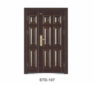 Puertas de entrada principal exterior villa residencial seguridad metal puerta doble acero inoxidable - Product Image 2