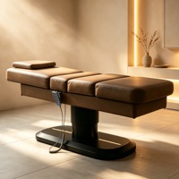 Lit de massage ergonomique avec soutien lombaire, mousse haute densité, lit de massage électrique réglable