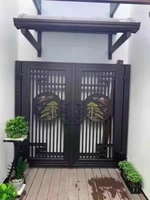Puerta de entrada de aluminio salteado a prueba de agua, con acabado de alta calidad, moderna, sin costuras, para propiedades costeras, villas y hoteles.