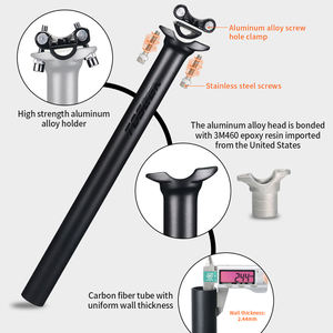 Tubos de Sillín 280/330/380 de Venta Caliente, Equipos Deportivos de China, Tubos de Sillín para Bicicleta de Montaña, Tubo de Sillín de <span class=keywords><strong>Carbono</strong></span> Completo Negro Mate 31.6 <span class=keywords><strong>27.2</strong></span> 30.8 - Product Image 4