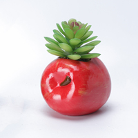 Pot de fleurs en céramique en forme de pomme, pot de fleurs en céramique en forme de citron, pot de fleurs créatif en forme de fraise, décoration de bureau