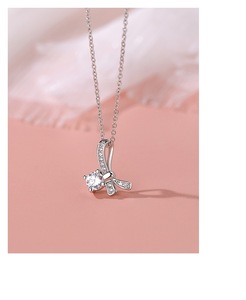 Collar con Colgante de Plata Fina 999 con Zirconia en Forma de Planeta y Estrella, Joyería Fina Elegante y Delicada, Regalo para Mujeres y Niñas, para Uso Diario - Product Image 3