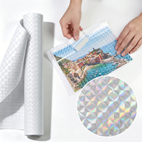 Film de lamination à froid 3D effet œil de chat, brillant, souple, imperméable, translucide, PVC auto-adhésif, anti-rayures, pour panneau d'exposition