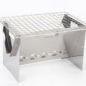 Barbecue multifonctionnel Sunsbuild pour l'extérieur avec poêle à bois et grille, en acier inoxydable portable pour le camping et la cour - Product Image 3