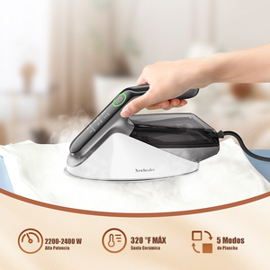 Plancha de Vapor Turbo Cerámica de 2200W con Vaporización Vertical, Apagado Automático y Anti-Goteo, Plancha Profesional de Calidad Hotelera para Todo Tipo de Telas - Product Image 3